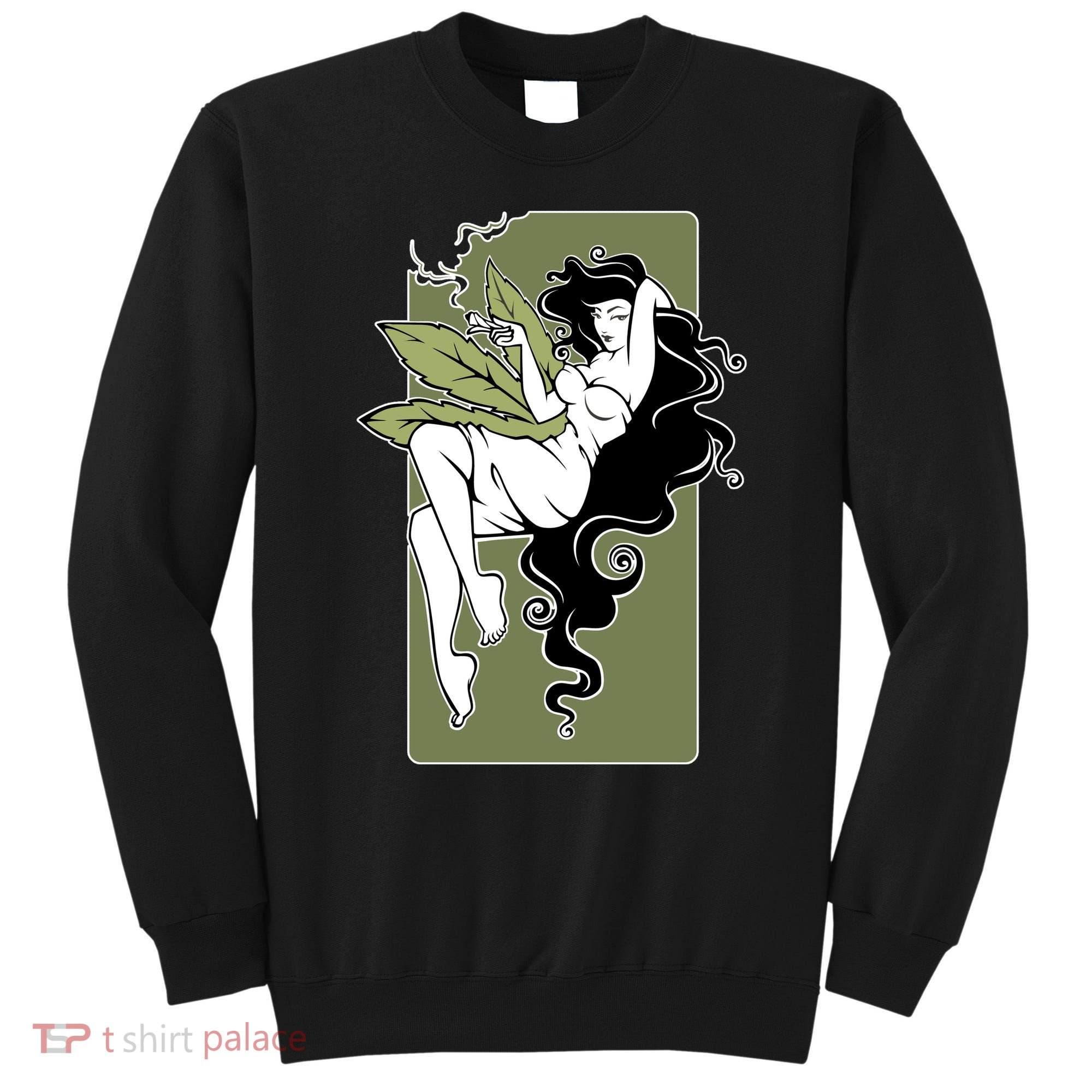 Sexy Lady Smoking Cannabis Dress Sweatshirt