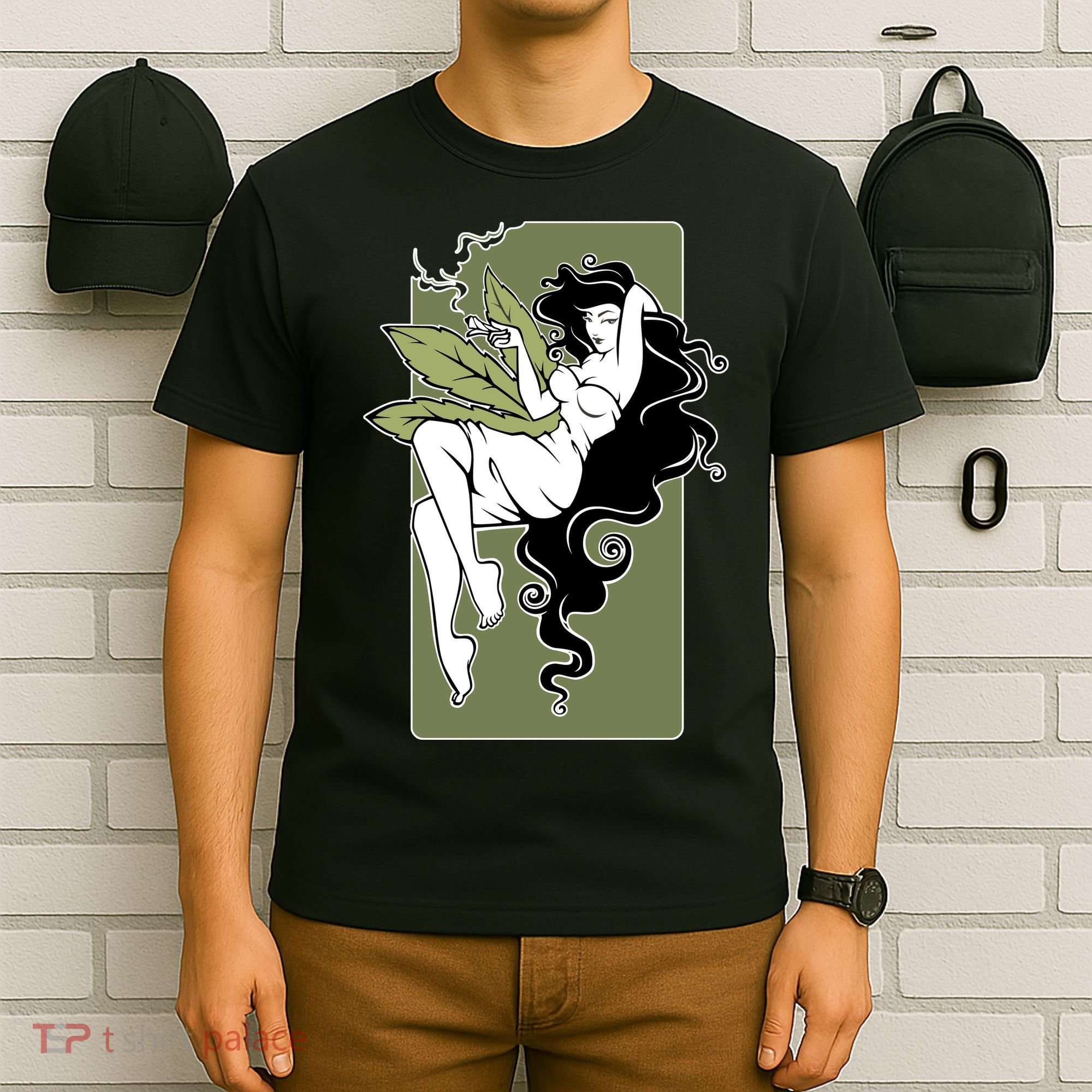 Sexy Lady Smoking Cannabis Dress T-Shirt
