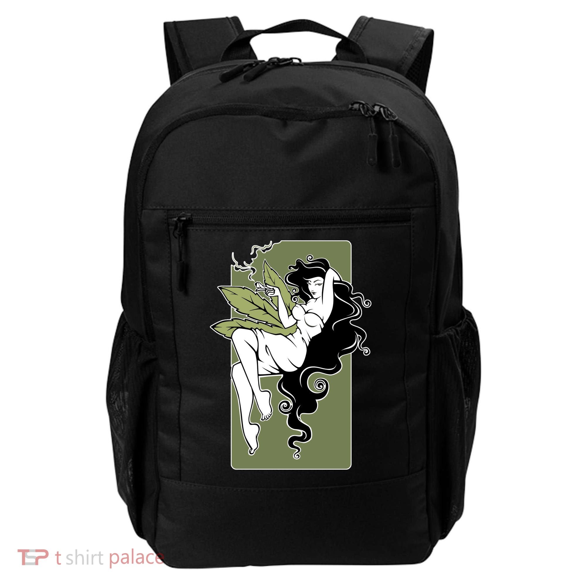 Sexy Lady Smoking Cannabis Dress Backpack