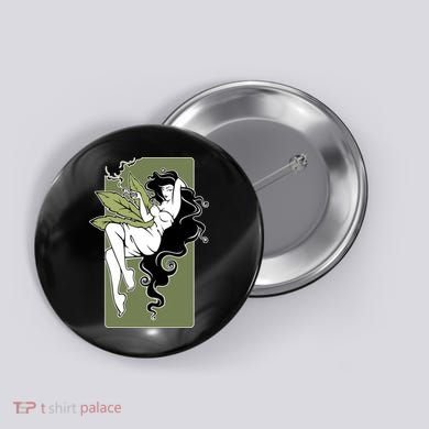 Sexy Lady Smoking Cannabis Dress Button
