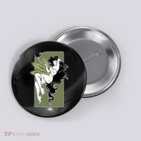 Sexy Lady Smoking Cannabis Dress Button thumb 0