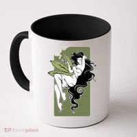 Sexy Lady Smoking Cannabis Dress Coffee Mug thumb 0