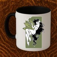 Sexy Lady Smoking Cannabis Dress Coffee Mug thumb 2