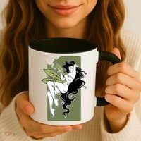 Sexy Lady Smoking Cannabis Dress Coffee Mug thumb 3