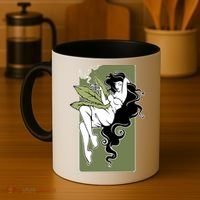 Sexy Lady Smoking Cannabis Dress Coffee Mug thumb 4