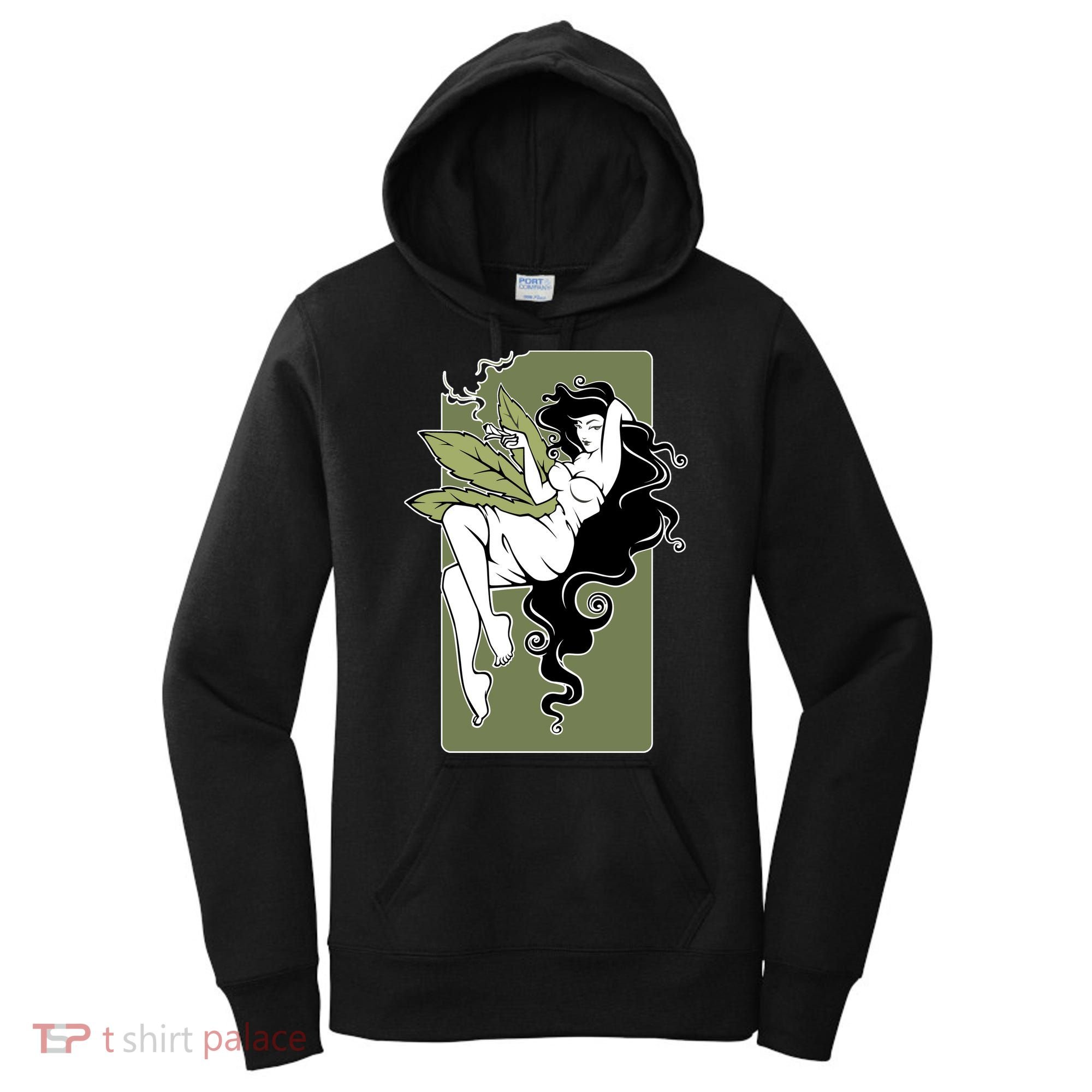 Sexy Lady Smoking Cannabis Dress Women's Hoodie