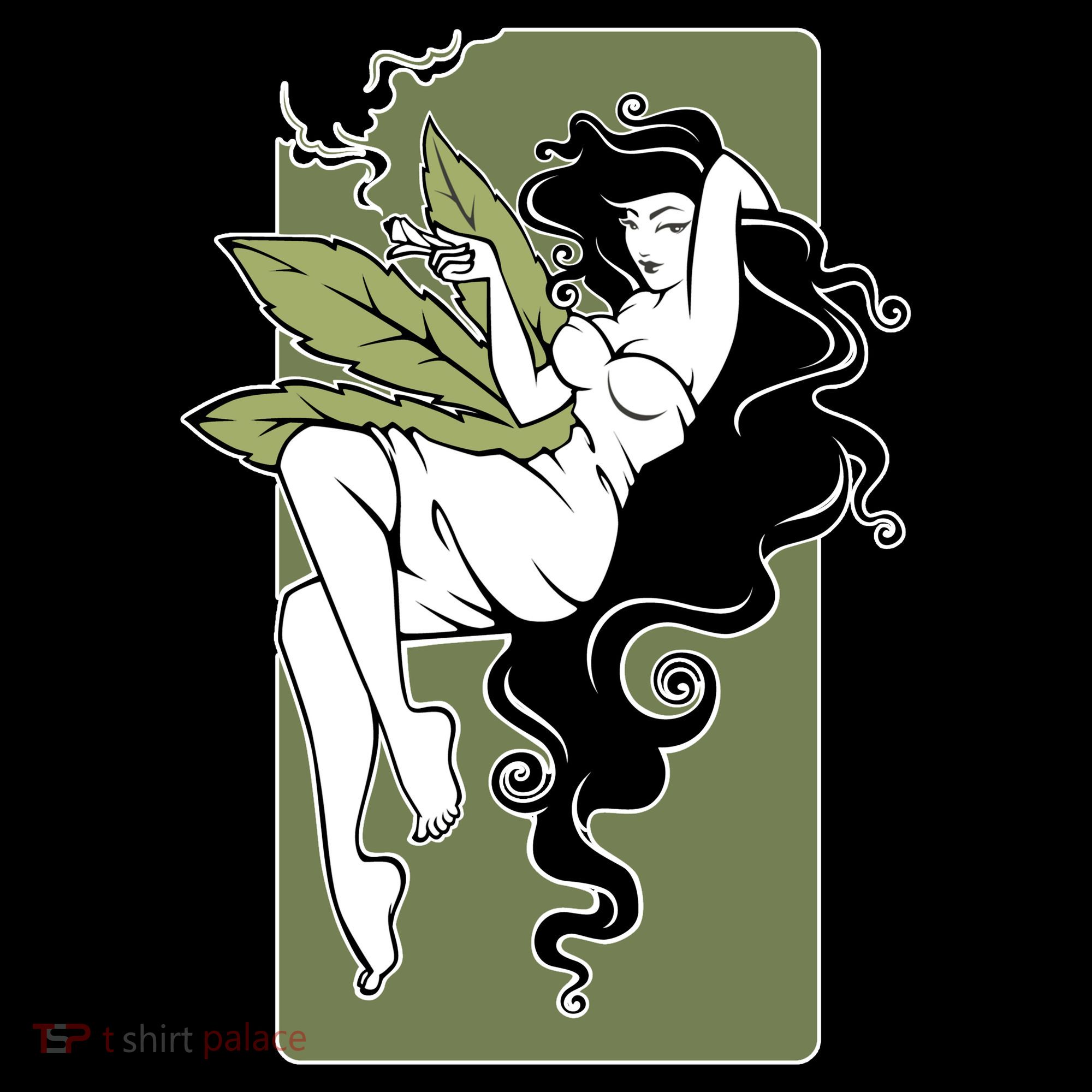 Sexy Lady Smoking Cannabis Dress Women's Hoodie
