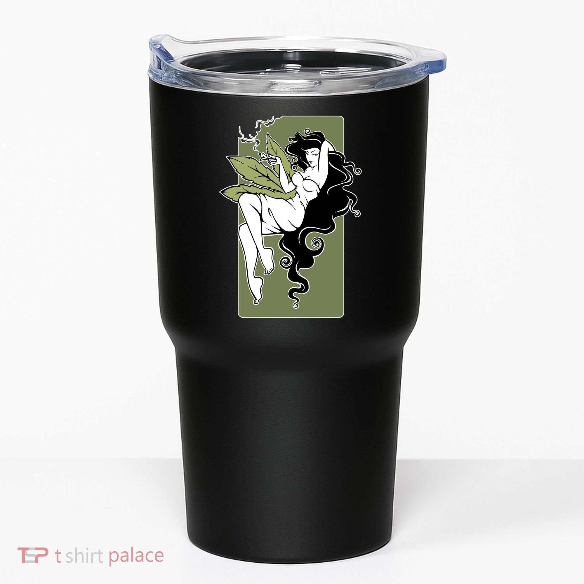 Sexy Lady Smoking Cannabis Dress Tumbler