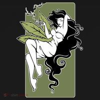 Sexy Lady Smoking Cannabis Dress Mousepad thumb 1