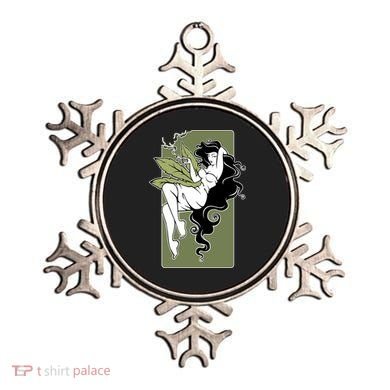 Sexy Lady Smoking Cannabis Dress Ornament