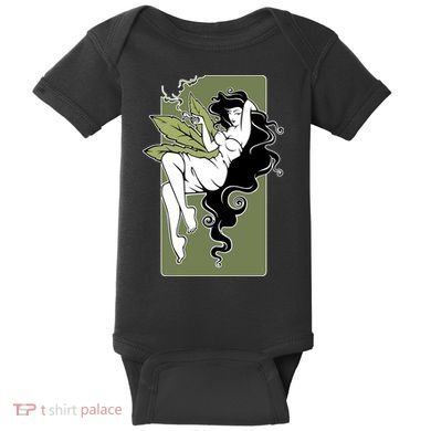 Sexy Lady Smoking Cannabis Dress Baby Bodysuit