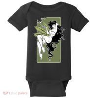 Sexy Lady Smoking Cannabis Dress Baby Bodysuit thumb 0