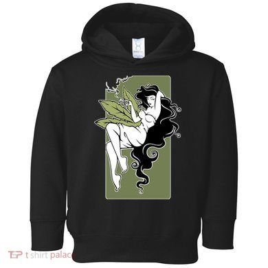 Sexy Lady Smoking Cannabis Dress Toddler Hoodie