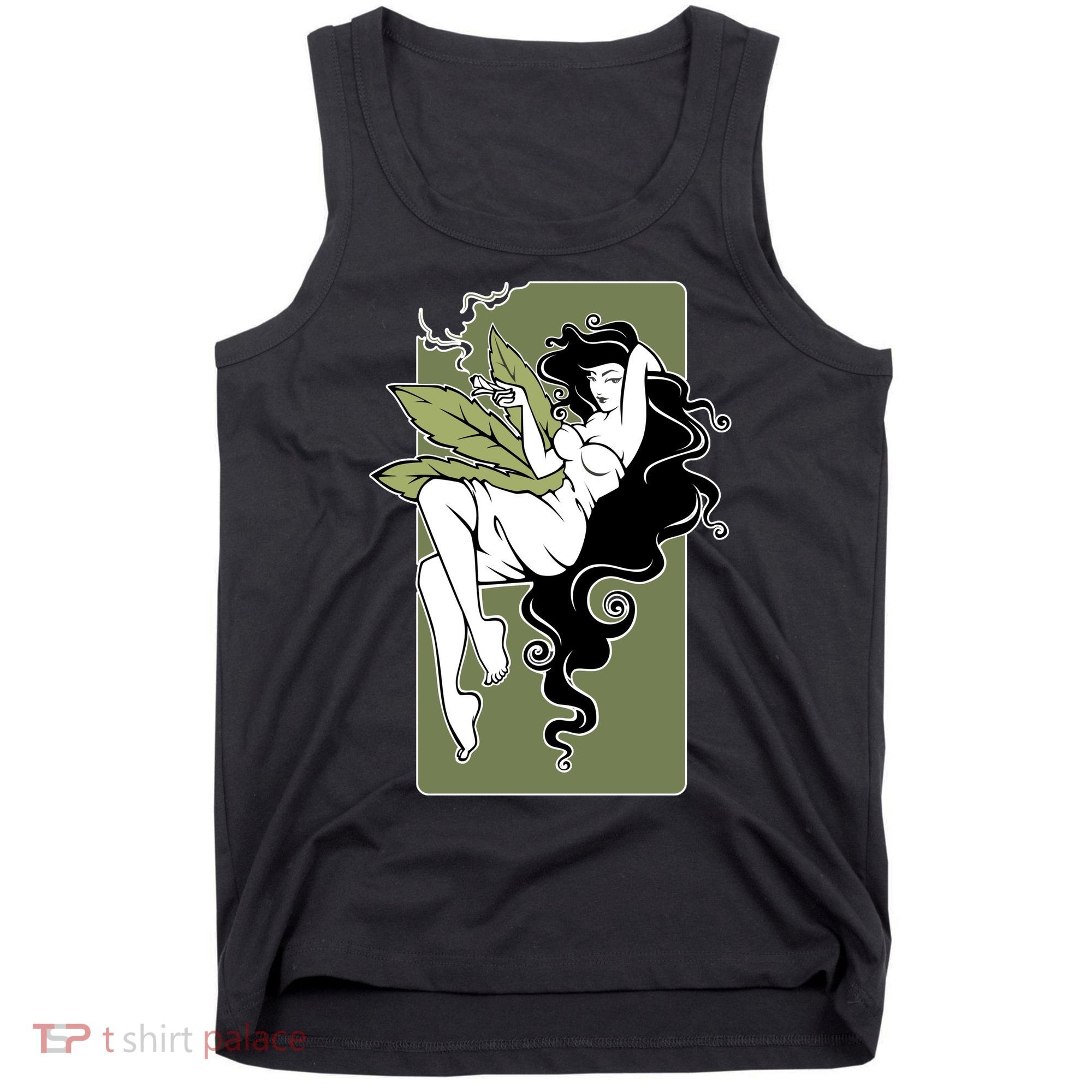 Sexy Lady Smoking Cannabis Dress Tank Top