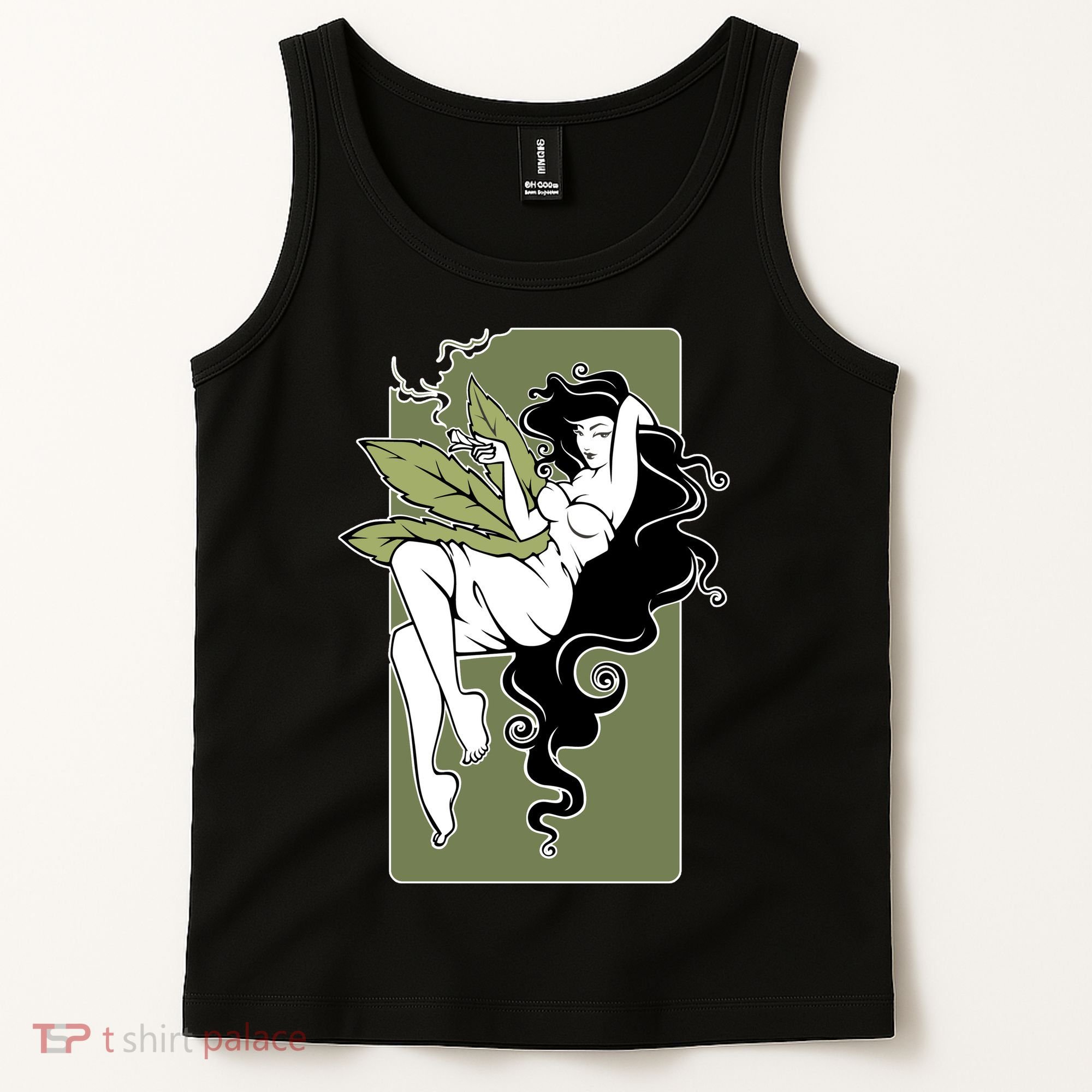 Sexy Lady Smoking Cannabis Dress Tank Top