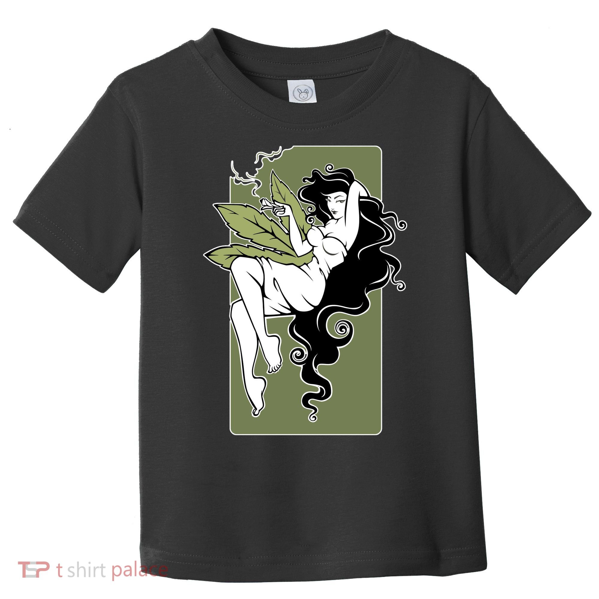 Sexy Lady Smoking Cannabis Dress Toddler T-Shirt