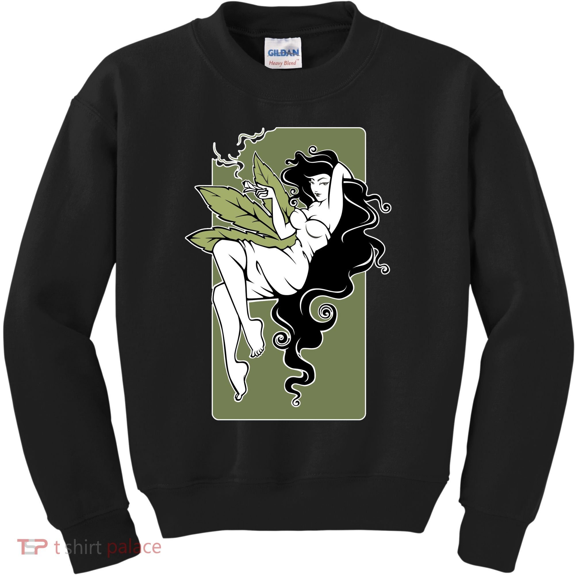 Sexy Lady Smoking Cannabis Dress Kids Sweatshirt