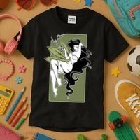 Sexy Lady Smoking Cannabis Dress Kids T-Shirt thumb 3