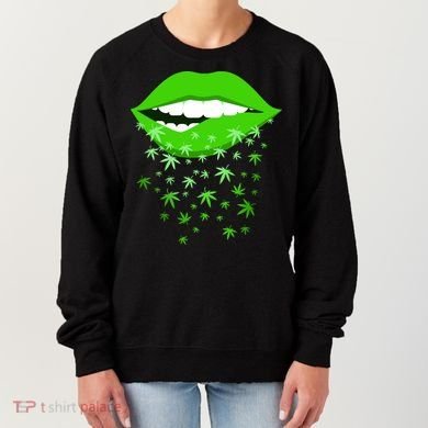 Sexy Lips Cannabis Marijuana Weed Women's Sweatshirt