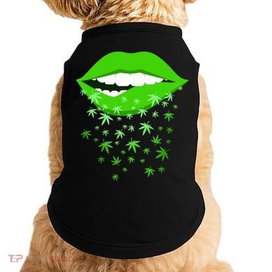 Sexy Lips Cannabis Marijuana Weed Doggie Tank