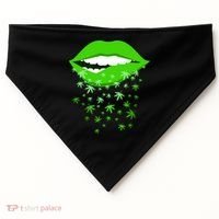 Sexy Lips Cannabis Marijuana Weed USA-Made Doggie Bandana thumb 0