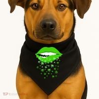 Sexy Lips Cannabis Marijuana Weed USA-Made Doggie Bandana thumb 1