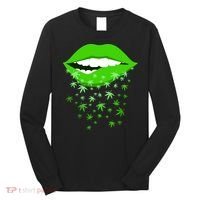 Sexy Lips Cannabis Marijuana Weed Long Sleeve Shirt thumb 0