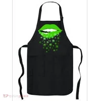 Sexy Lips Cannabis Marijuana Weed Apron thumb 0