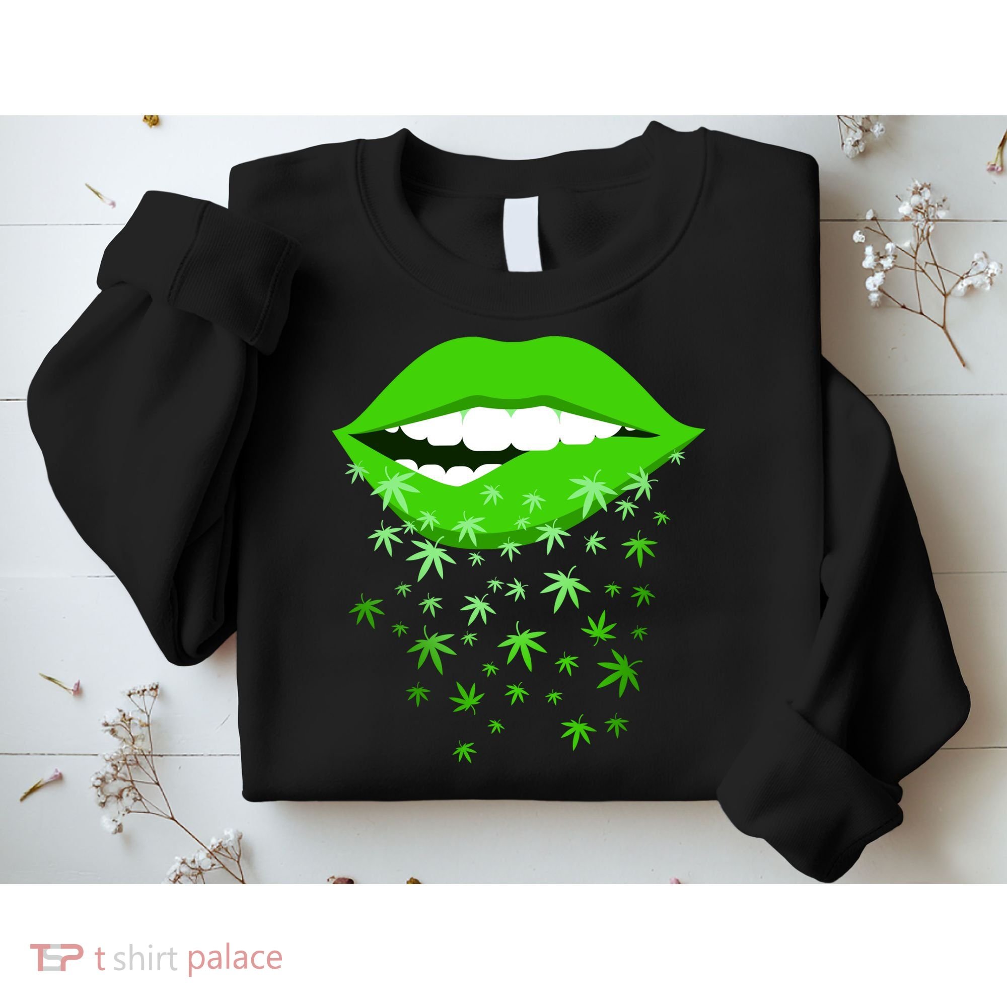 Sexy Lips Cannabis Marijuana Weed Sweatshirt