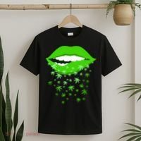 Sexy Lips Cannabis Marijuana Weed T-Shirt thumb 2