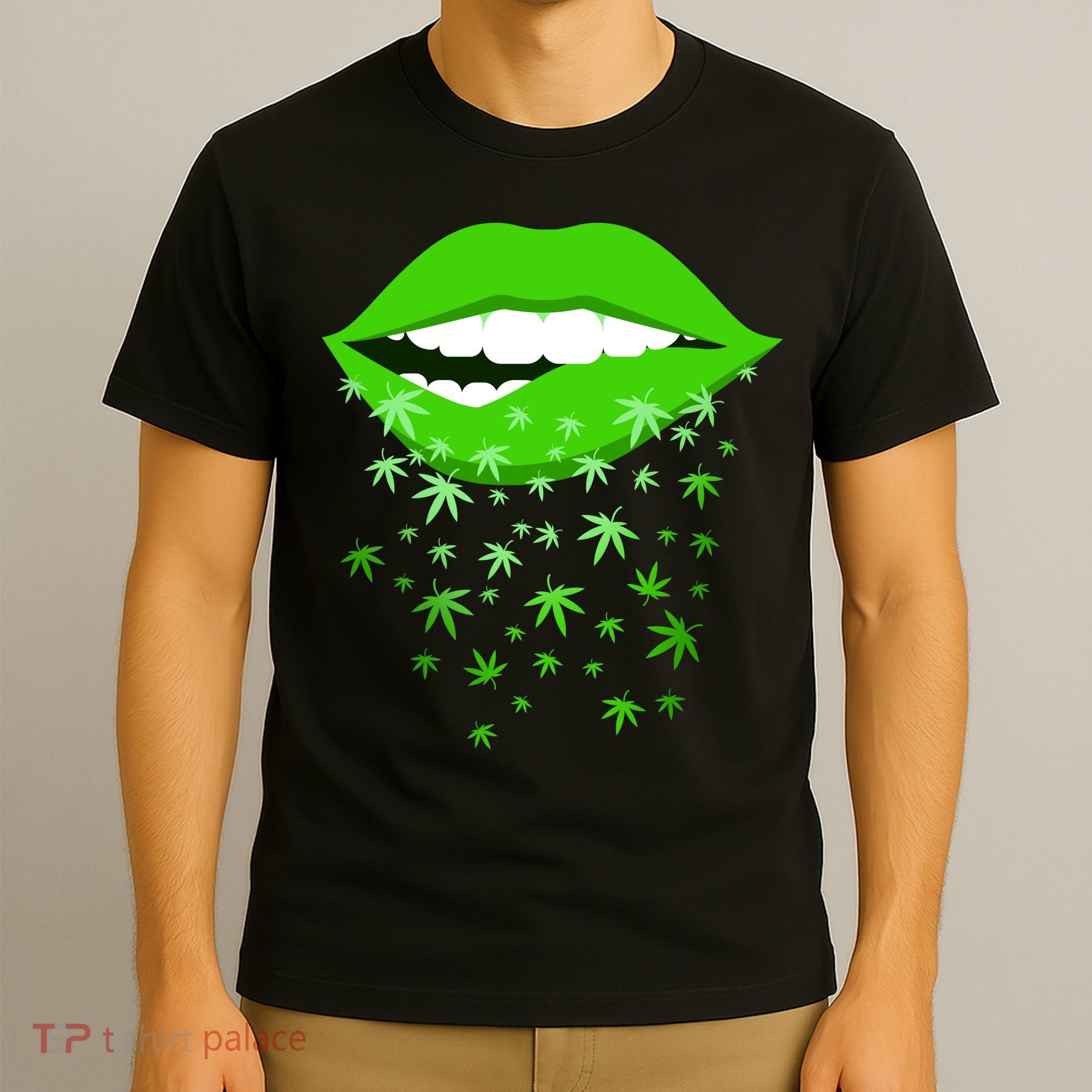 Sexy Lips Cannabis Marijuana Weed T-Shirt