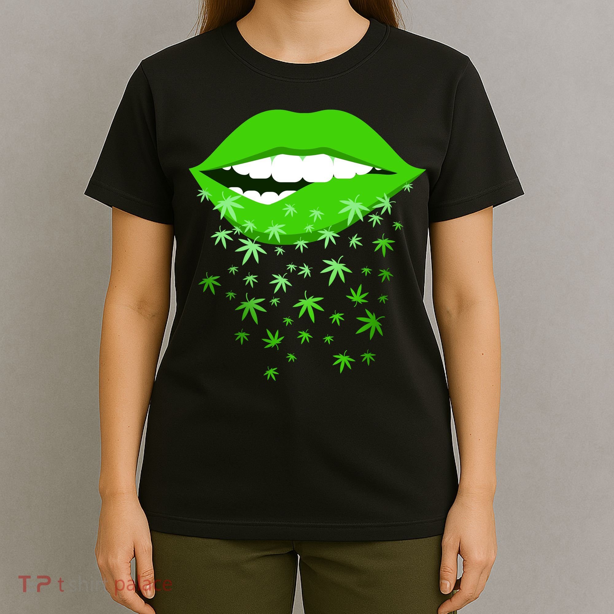 Sexy Lips Cannabis Marijuana Weed T-Shirt