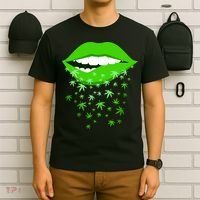 Sexy Lips Cannabis Marijuana Weed T-Shirt thumb 6