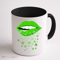 Sexy Lips Cannabis Marijuana Weed Coffee Mug thumb 1
