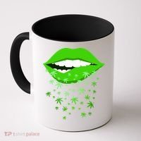 Sexy Lips Cannabis Marijuana Weed Coffee Mug thumb 0