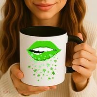 Sexy Lips Cannabis Marijuana Weed Coffee Mug thumb 3