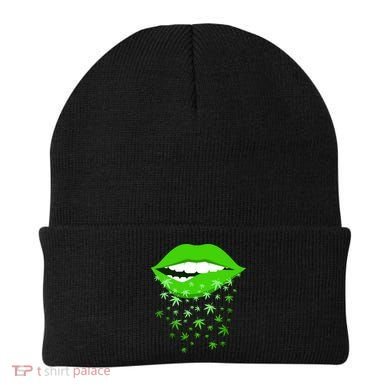 Sexy Lips Cannabis Marijuana Weed Beanie