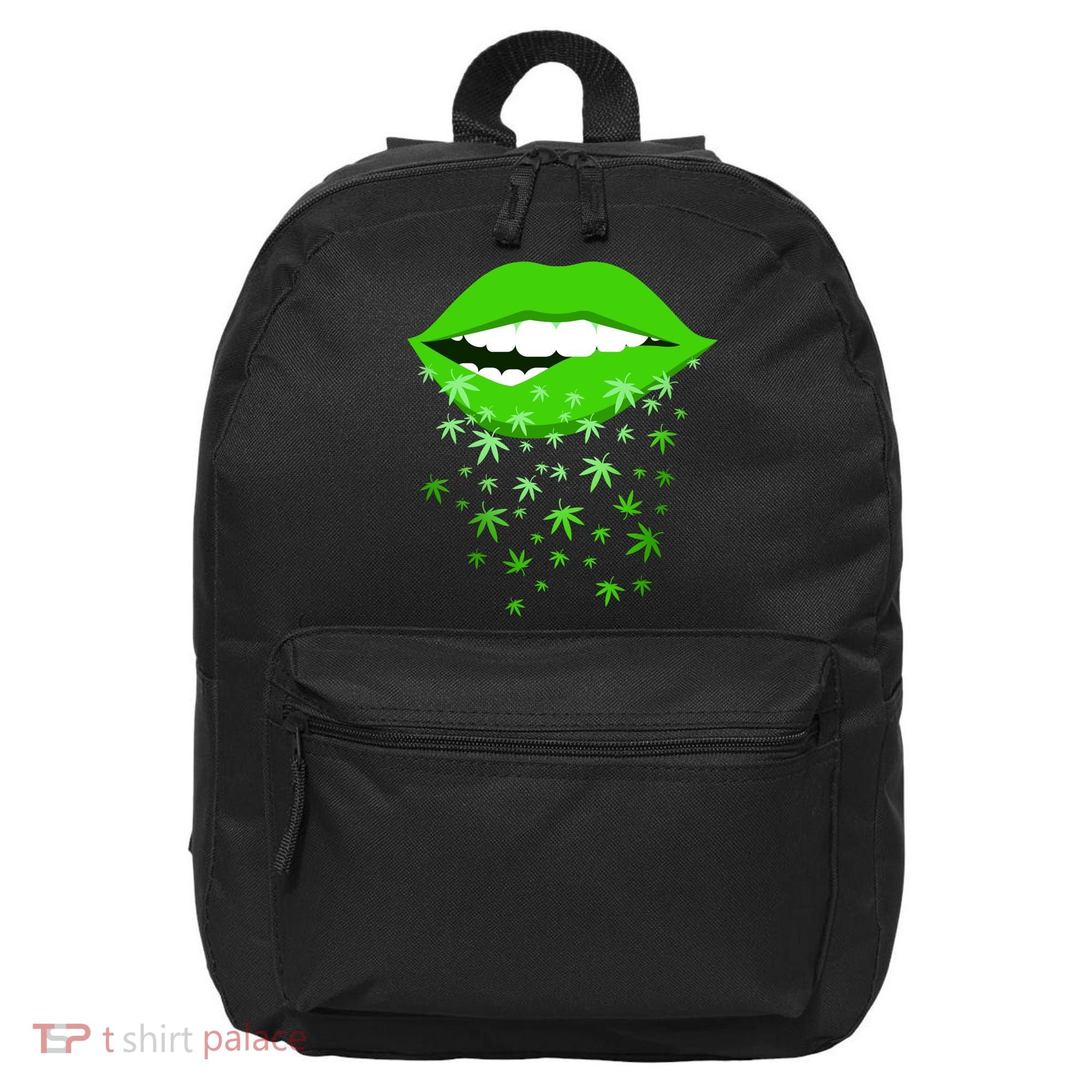 Sexy Lips Cannabis Marijuana Weed 16 in Basic Backpack