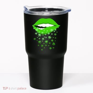 Sexy Lips Cannabis Marijuana Weed Tumbler