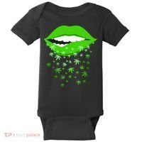Sexy Lips Cannabis Marijuana Weed Baby Bodysuit thumb 0