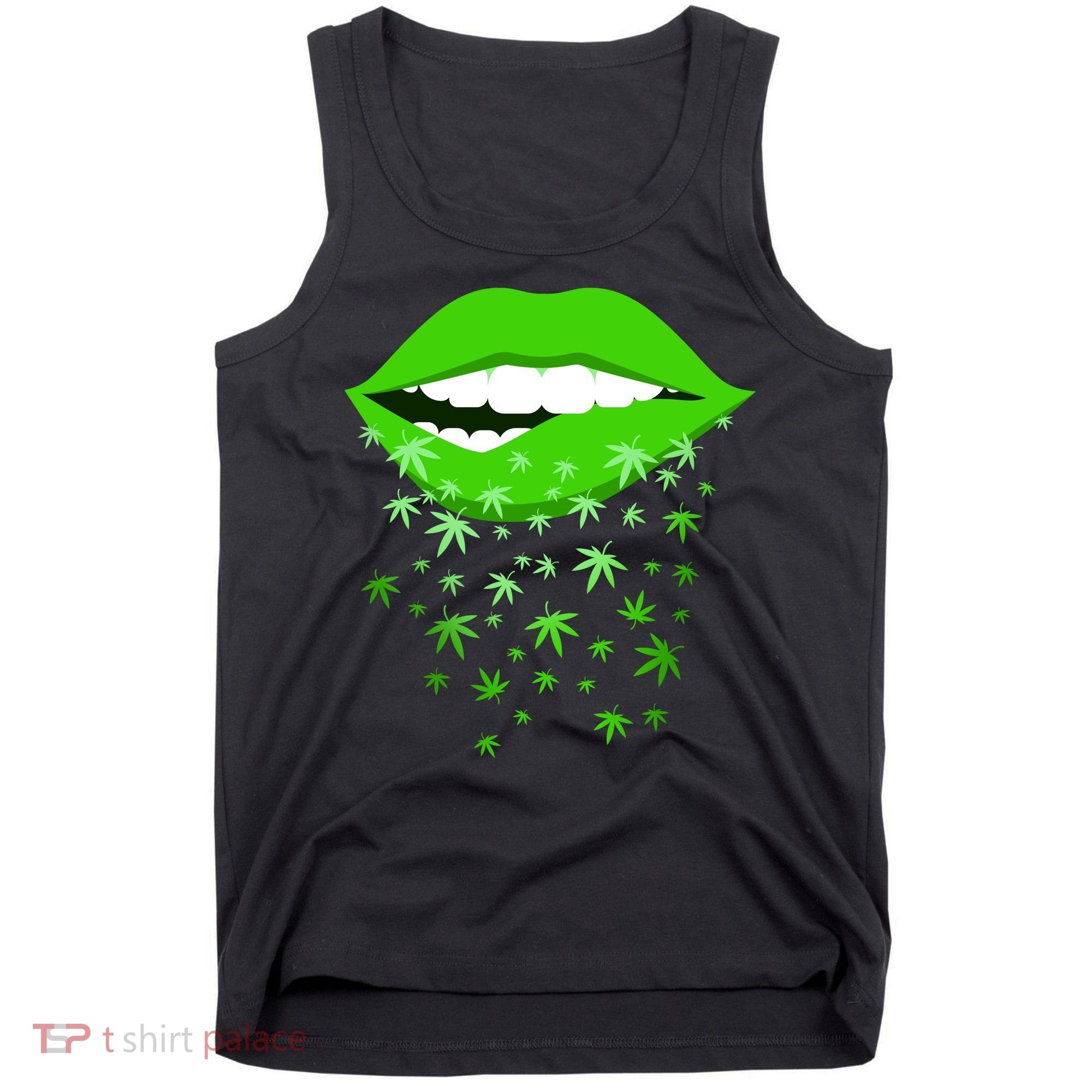 Sexy Lips Cannabis Marijuana Weed Tank Top