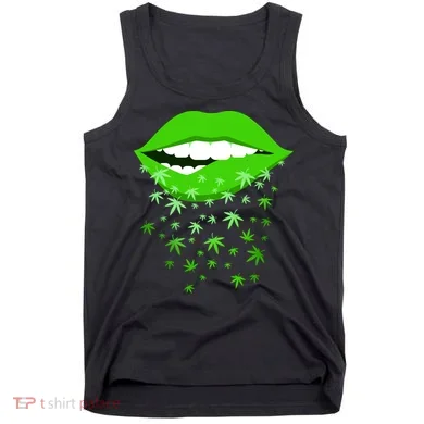 Sexy Lips Cannabis Marijuana Weed Tank Top