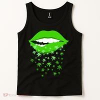 Sexy Lips Cannabis Marijuana Weed Tank Top thumb 2