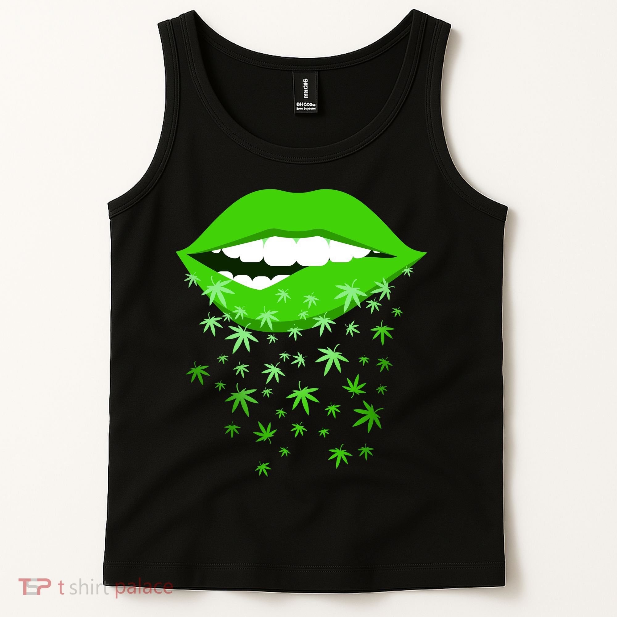 Sexy Lips Cannabis Marijuana Weed Tank Top