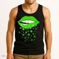 Sexy Lips Cannabis Marijuana Weed Tank Top thumb 3