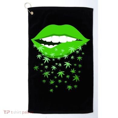 Sexy Lips Cannabis Marijuana Weed Golf Towel