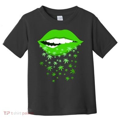 Sexy Lips Cannabis Marijuana Weed Toddler T-Shirt