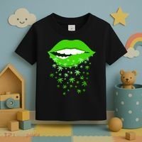 Sexy Lips Cannabis Marijuana Weed Toddler T-Shirt thumb 3
