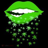 Sexy Lips Cannabis Marijuana Weed Women's Long Sleeve Shirt thumb 2
