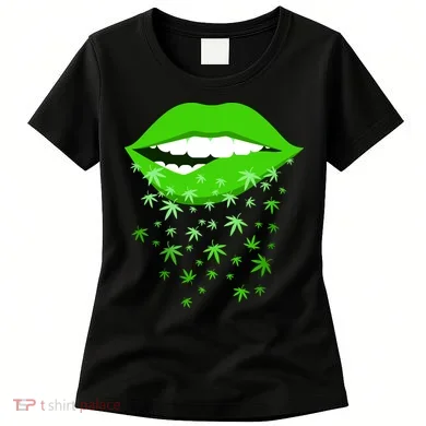 Sexy Lips Cannabis Marijuana Weed Women's T-Shirt